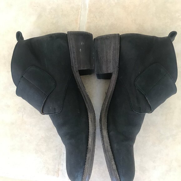 P. Monjo Black Leather Double Monkstrap Ankle Boots Size 8 - Picture 4 of 15